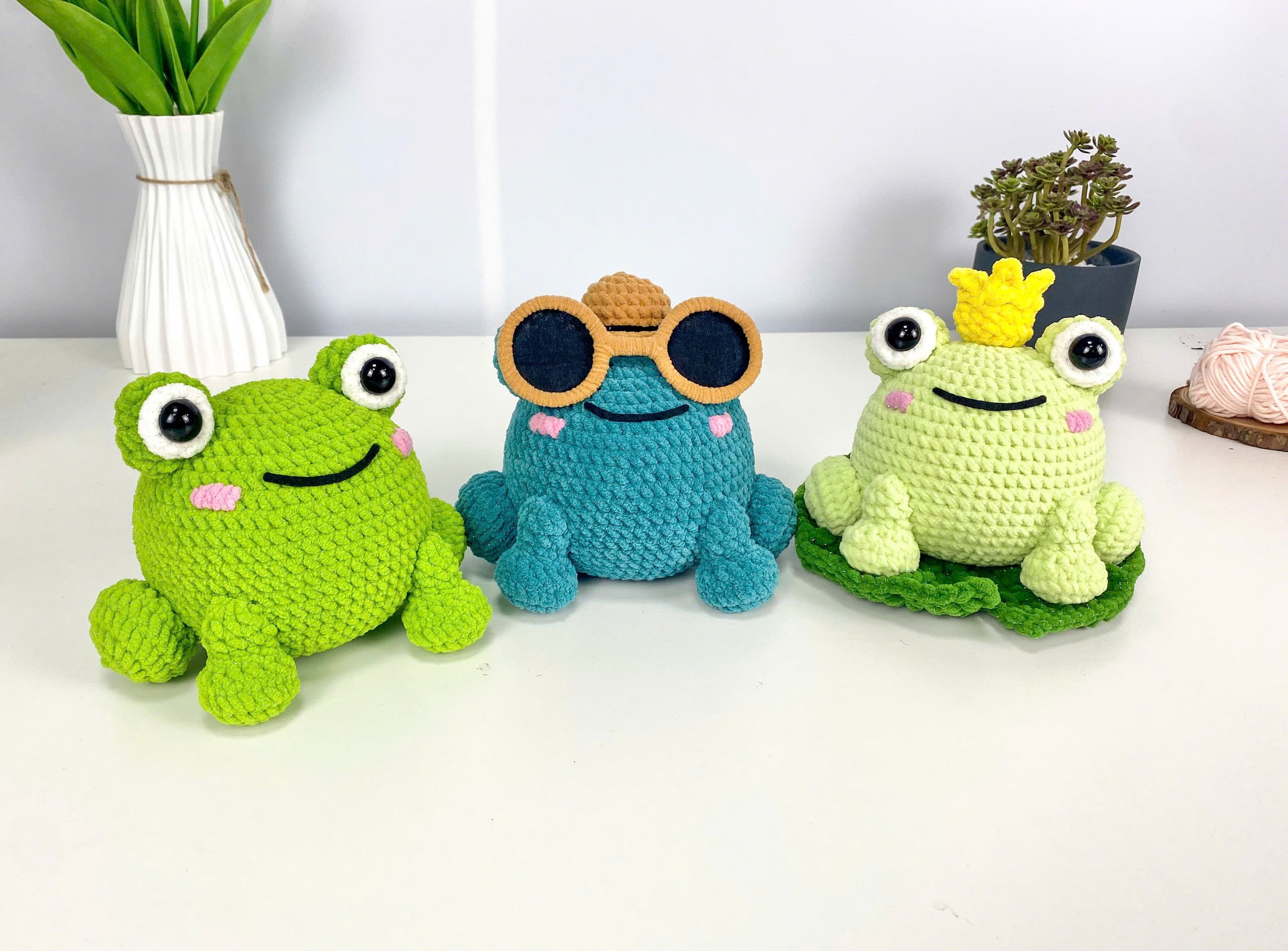 Crochet Frog Pattern Bundle: Amigurumi Plush Toys (PDF Digital Download)
