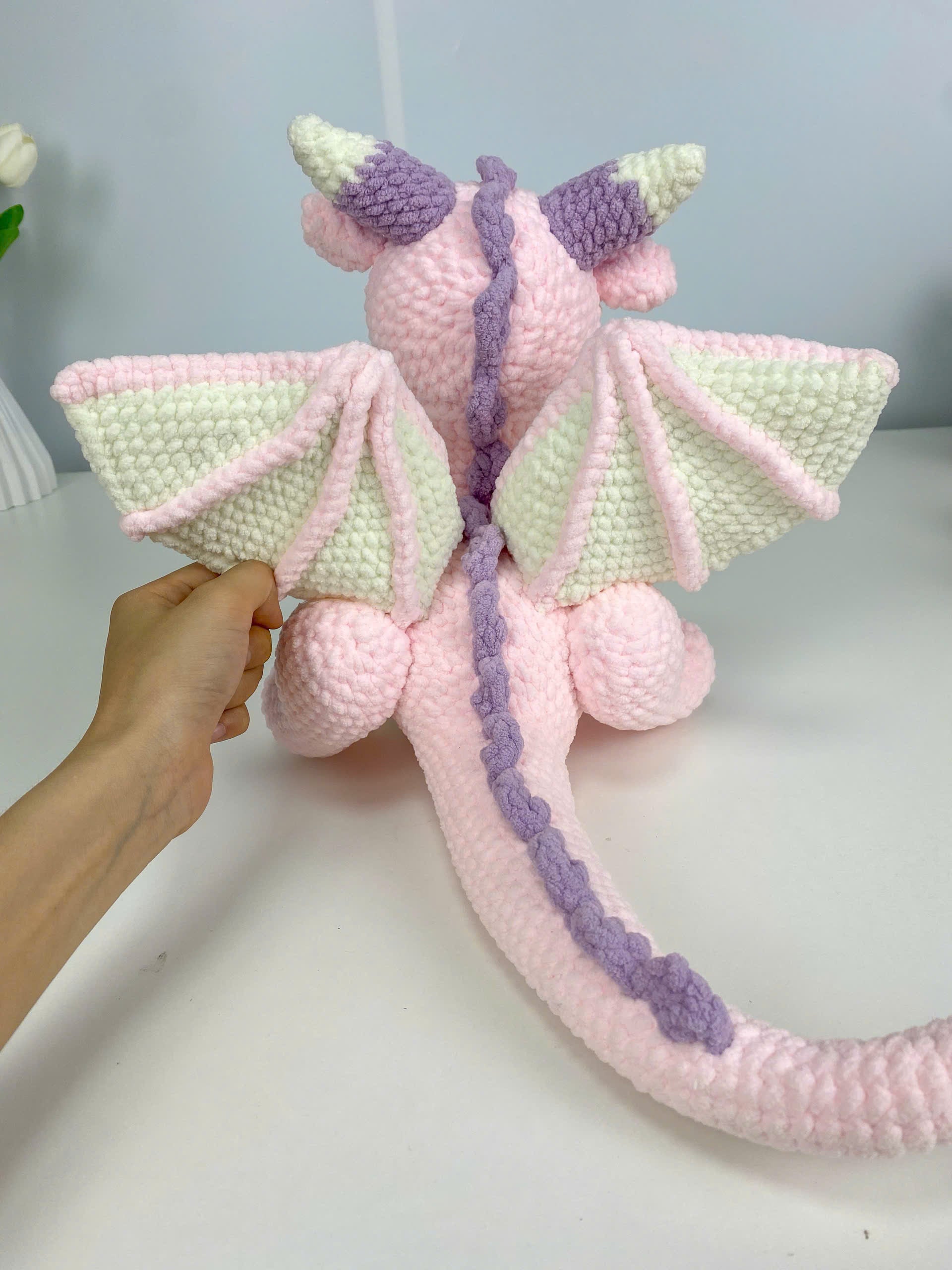 Dragon Crochet Pattern PDF: Amigurumi Sleeping Plush Tutorial (Beginner-Friendly)
