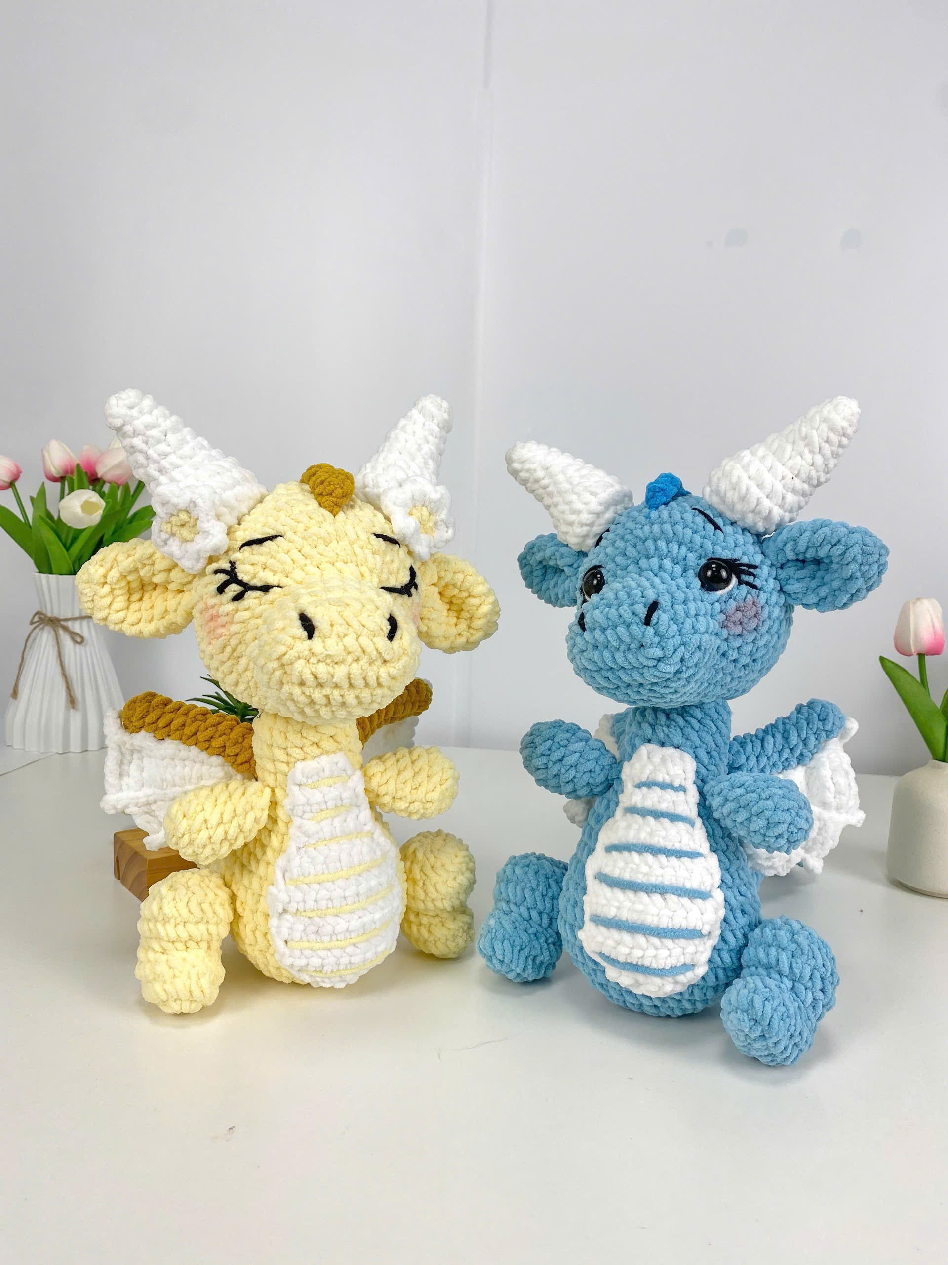Dragon Crochet Pattern PDF: Beginner Amigurumi Plush Toy Tutorial (Digital Download