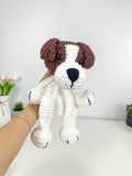 Jack Russell Dog Crochet Pattern: Amigurumi Snuggler Pillow (PDF Digital File)