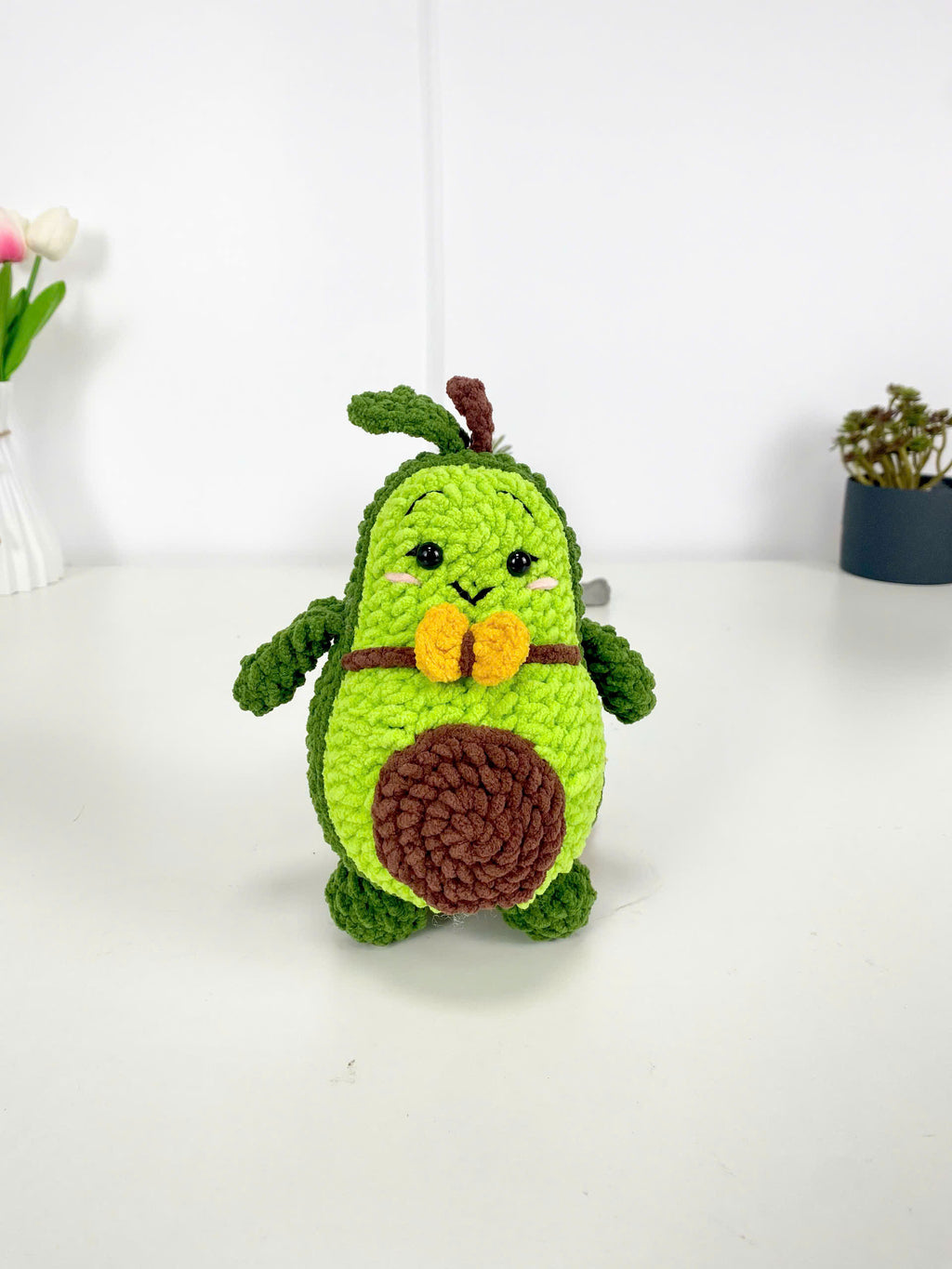 Crochet Avocado Pattern PDF: Kawaii Amigurumi Plush Toy (Digital Pattern File)