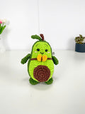 Crochet Avocado Pattern PDF: Kawaii Amigurumi Plush Toy (Digital Pattern File)