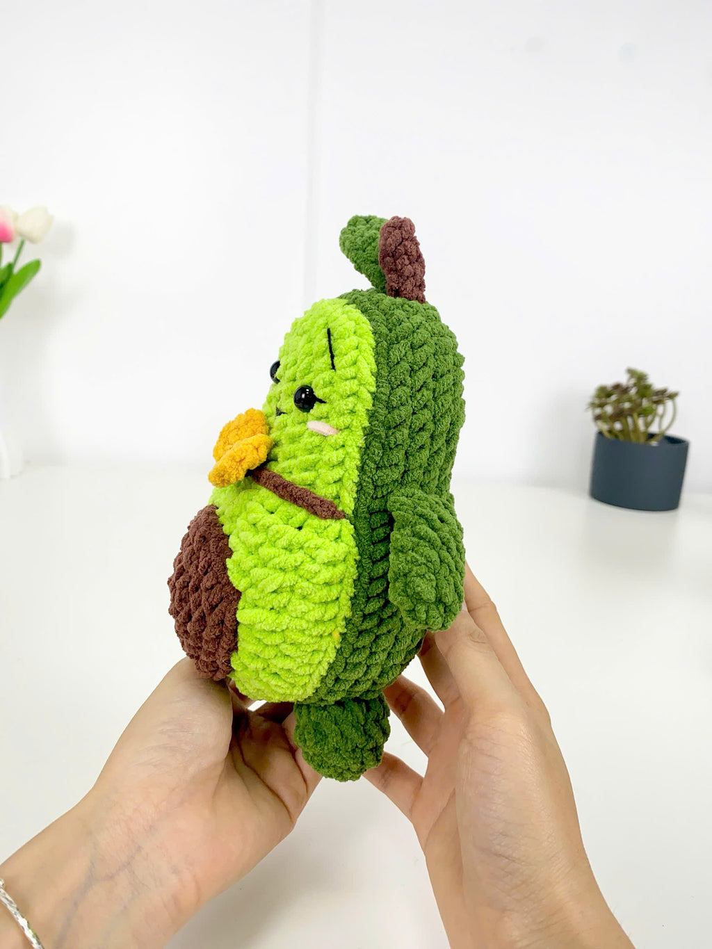 Crochet Avocado Pattern PDF: Kawaii Amigurumi Plush Toy (Digital Pattern File)