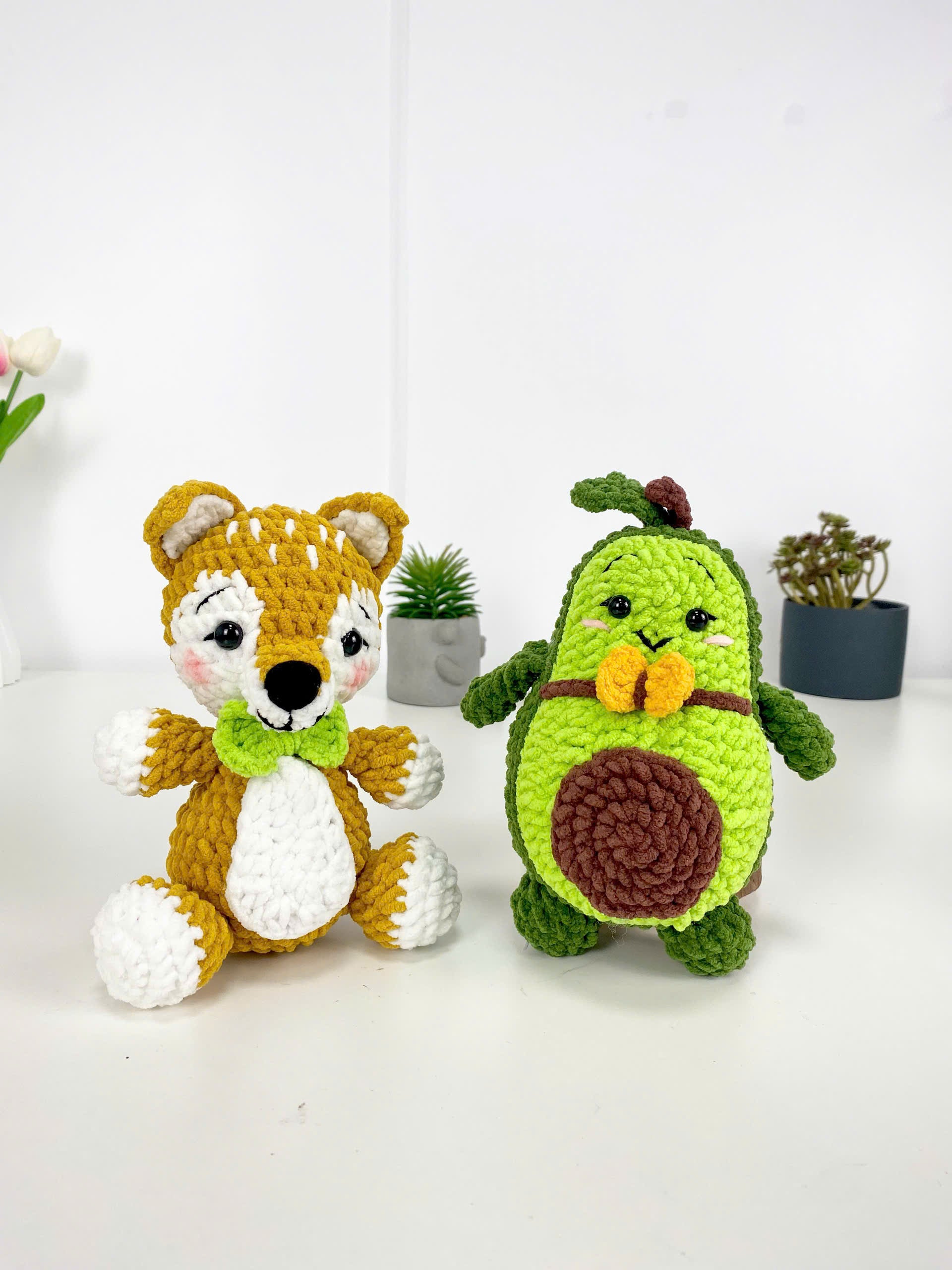 Avocado and Fox Crochet Pattern PDF Bundle: Easy Amigurumi Tutorial (Digital Download Only)
