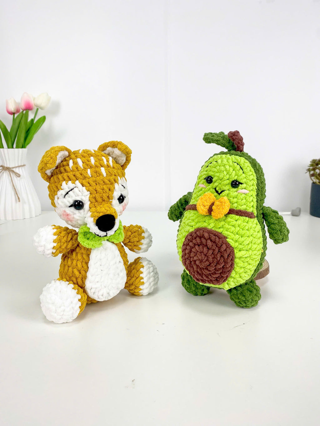 Avocado and Fox Crochet Pattern PDF Bundle: Easy Amigurumi Tutorial (Digital Download Only)
