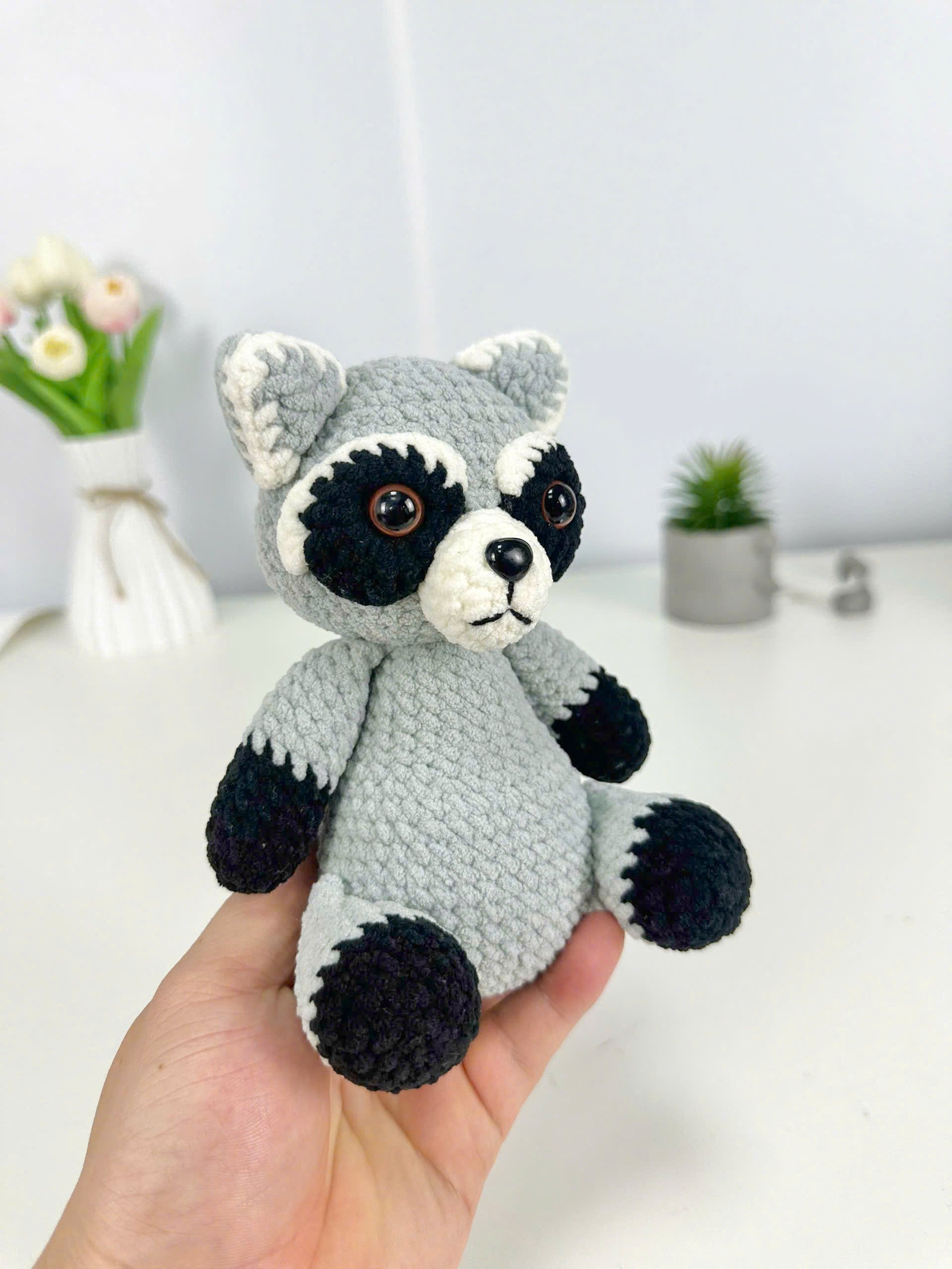 Raccoon Amigurumi Crochet Pattern, Plush Toy DIY (PDF)