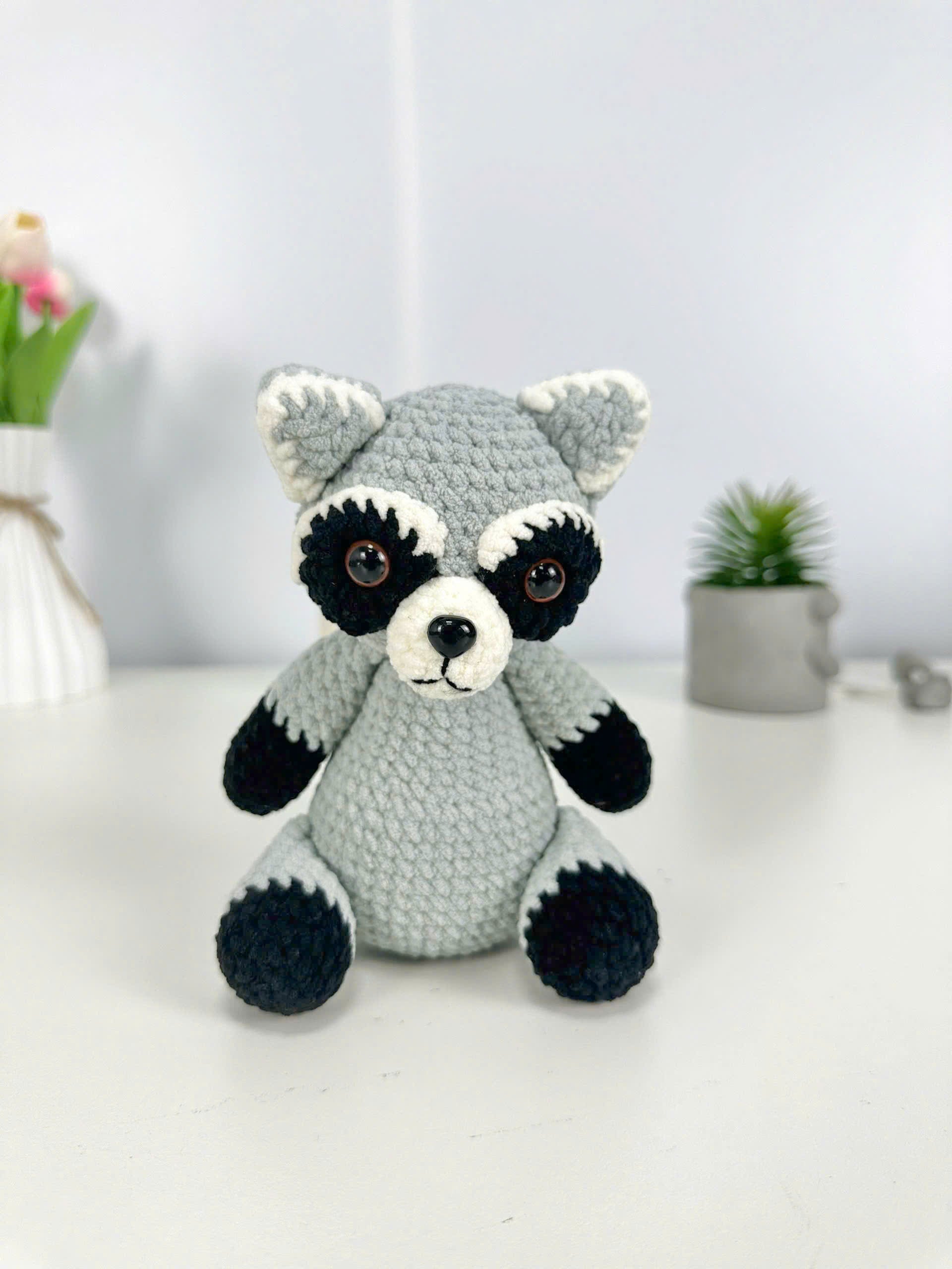 Raccoon Amigurumi Crochet Pattern, Plush Toy DIY (PDF)