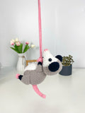 Mouse Car Charm Crochet Pattern, Hanging Amigurumi (PDF Pattern)