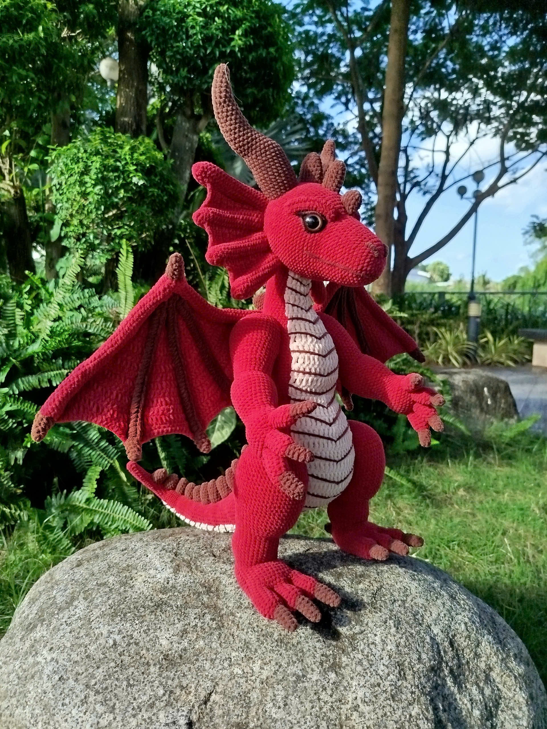 Red Dragon Amigurumi Crochet Pattern: Advanced Level Plushie (PDF Pattern)