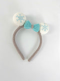 Crochet Snowflake Baby Headband Pattern with Bow (PDF Pattern)
