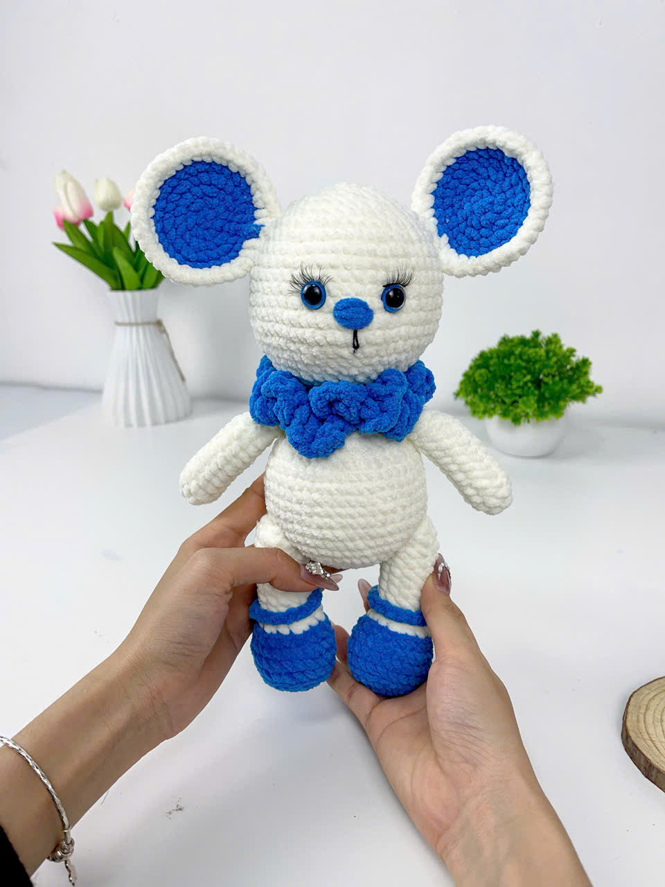 Mouse Plushie Crochet Pattern PDF, LOW SEW Amigurumi Mouse Stuffed Animal DIY